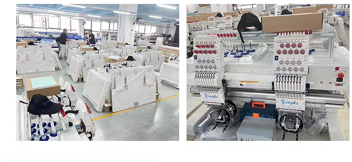 Partial display of Yinghe embroidery machine production workshop